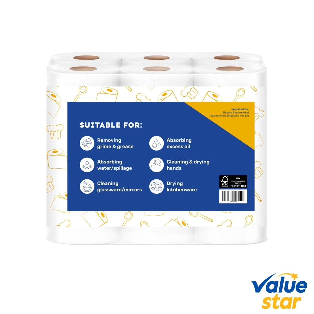 ValueStar Kitchen Towel 2-ply (6x60 sheets) - Image 3