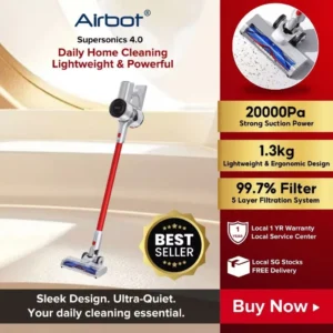 Airbot Supersonics 4.0 | 20,000Pa Suction Cordless Vacuum Cleaner Handheld Stick Wireless Car HEPA